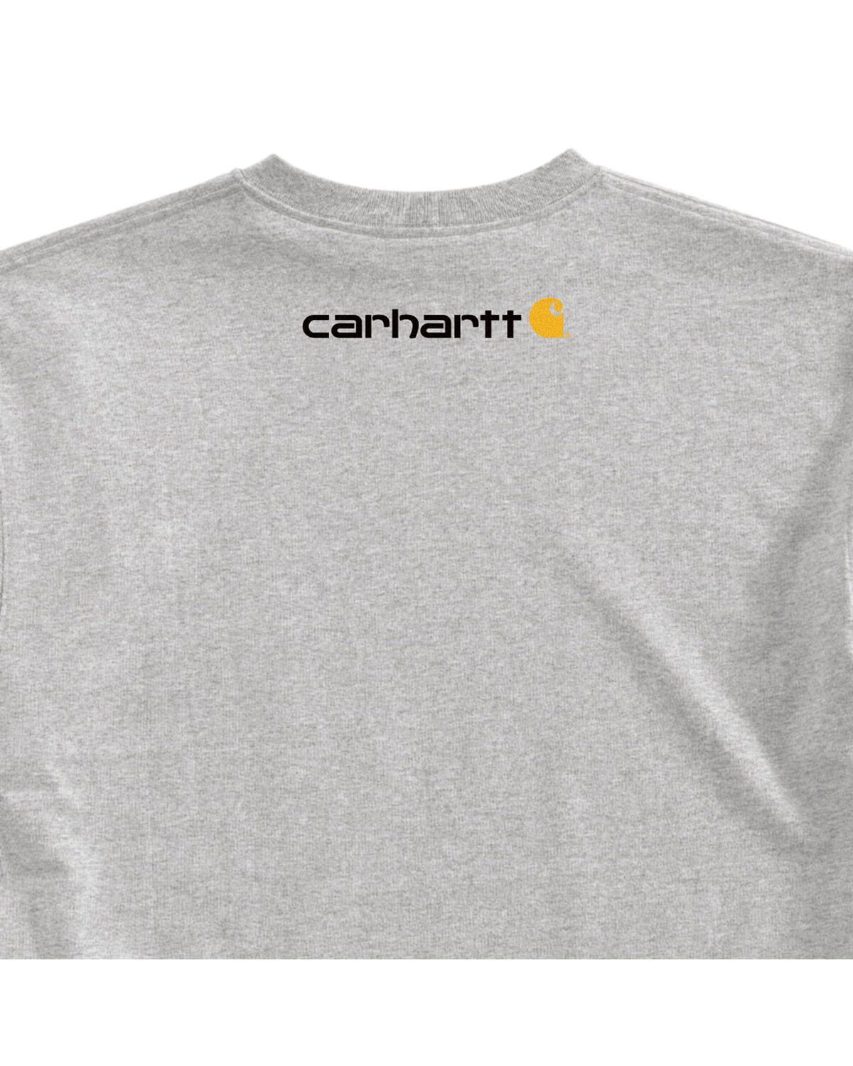 Image #4 - Carhartt Men's Signature Logo Graphic Short Sleeve Work T-Shirt, Hthr Grey, hi-res