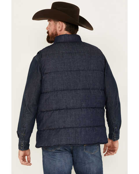 Image #4 - Cody James Men's Dark Wash Denim Puffer Vest, Dark Wash, hi-res