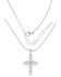 Image #2 - Montana Silversmiths Women's Against The Light Cross Necklace, Silver, hi-res