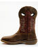Image #3 - Double H Men's Alridge Western Boots - Broad Square Toe, Brown, hi-res