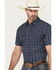 Image #2 - Gibson Trading Co Men's Ritual Striped Short Sleeve Snap Stretch Western Shirt, Navy, hi-res