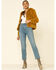 Image #2 - 26 International Women's Faux Fur Hooded Jacket , Mustard, hi-res