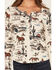 Image #3 - Shyanne Women's Hillsdale Printed Long Sleeve Henley Thermal Top, Natural, hi-res