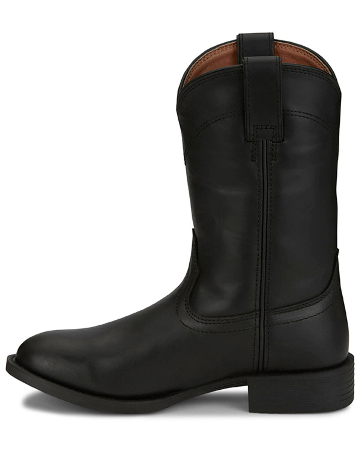 Image #3 - Justin Women's Stampede Western Boots - Round Toe, Black, hi-res