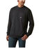 Image #1 - Ariat Men's Rebar Cotton Strong Stacking Dimes Long Sleeve Graphic T-Shirt , Black, hi-res