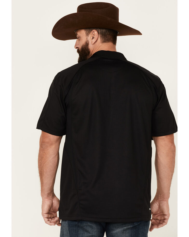 Ariat Men's Black AC Tek Polo Shirt, Black, hi-res
