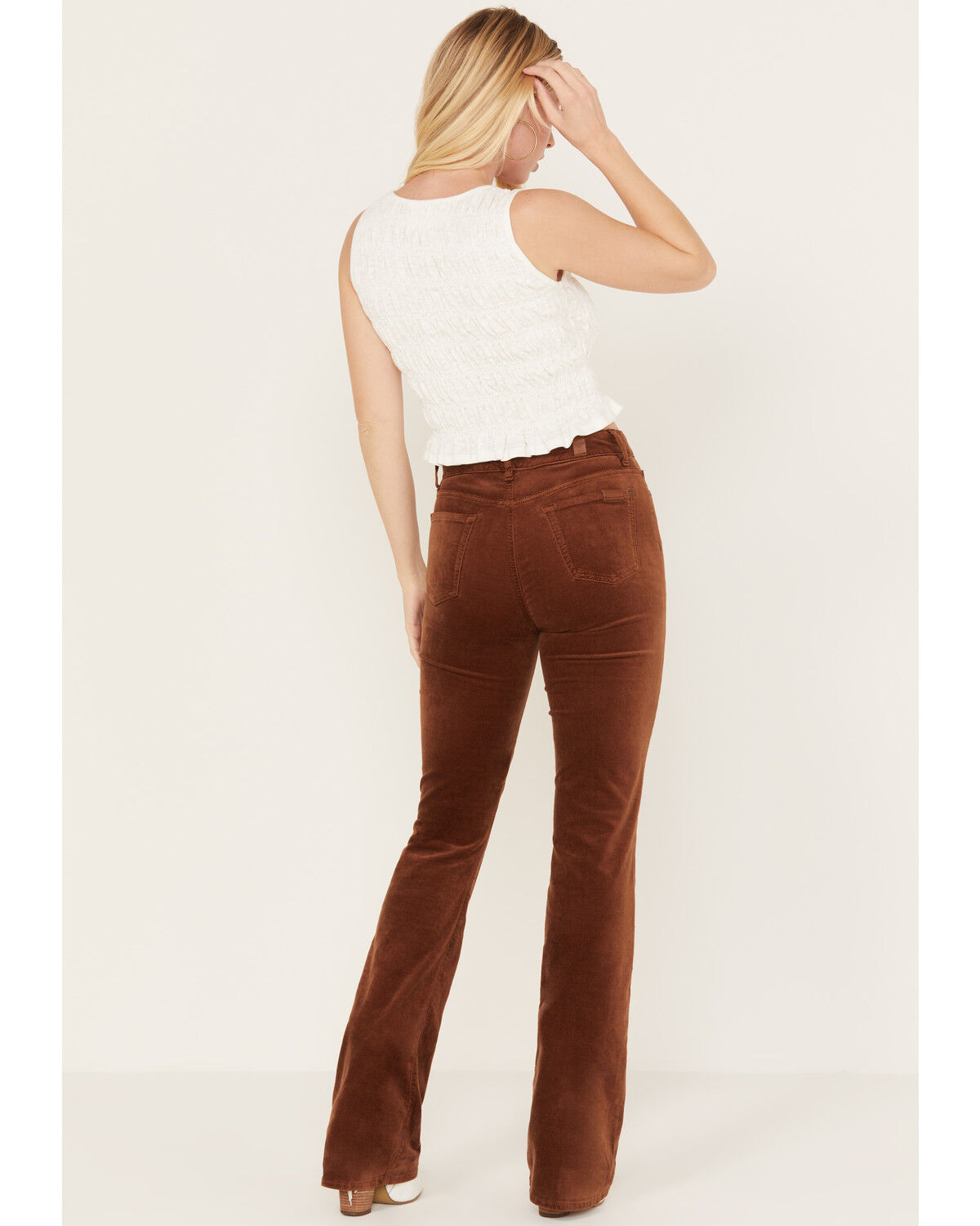 Image #3 - 7 For All Mankind Women's High Rise Velvet Lisha Bootcut Jeans, Camel, hi-res