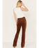 Image #3 - 7 For All Mankind Women's High Rise Velvet Lisha Bootcut Jeans, Camel, hi-res