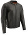 Image #1 - Milwaukee Leather Men's 4X Side Lace Vented Scooter Jacket - Big, Black, hi-res
