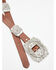 Image #3 - Shyanne Women's Sloane Concho Leather Belt, Brown, hi-res
