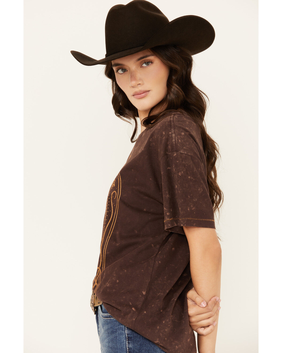 Image #2 - Shyanne Women's Home On Th Range Short Sleeve Graphic Tee, Chocolate, hi-res