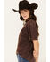 Image #2 - Shyanne Women's Home On Th Range Short Sleeve Graphic Tee, Chocolate, hi-res