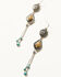 Image #2 - Shyanne Women's Natural Stone Linear Dangle Earrings , Silver, hi-res
