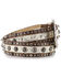 Shyanne Women's Hair-on-Hide Concho Belt, Brown, hi-res