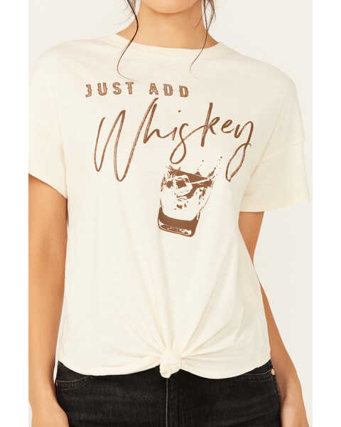 Image #3 - Shyanne Women's Just Add Whiskey Graphic Short Sleeve Tee, Cream, hi-res