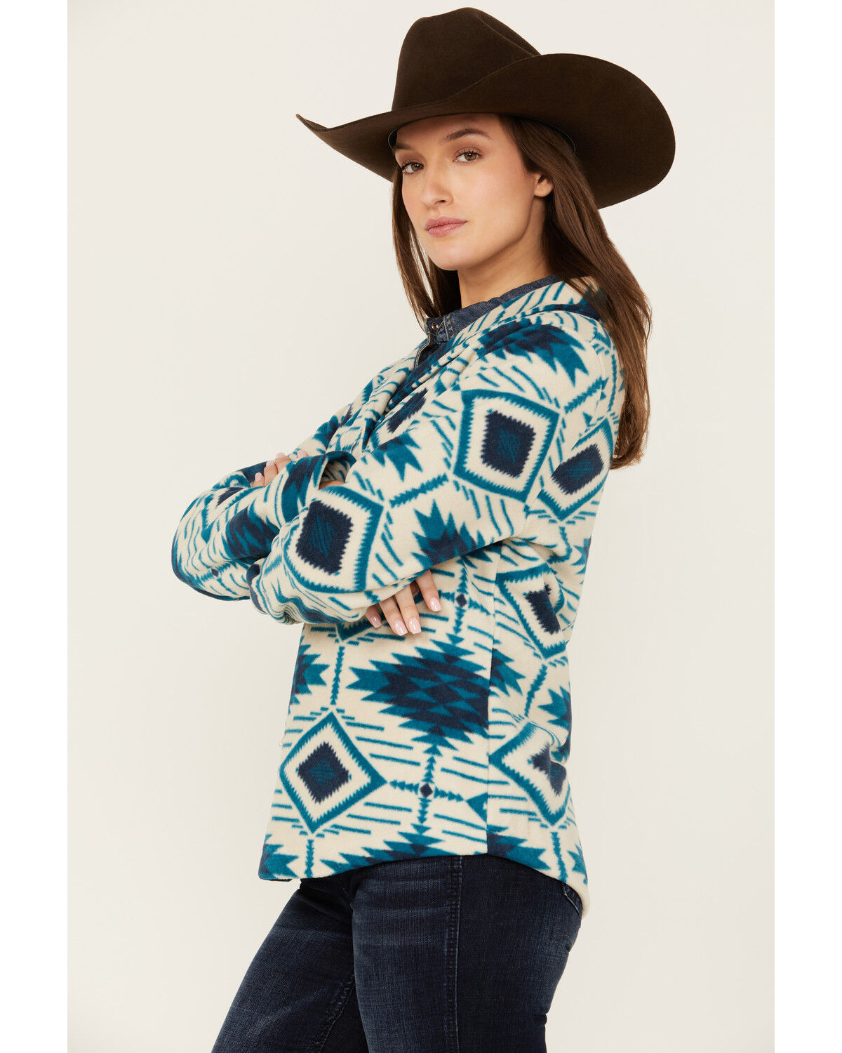 Image #2 - Outback Trading Co Women's Janet Pullover, Blue, hi-res