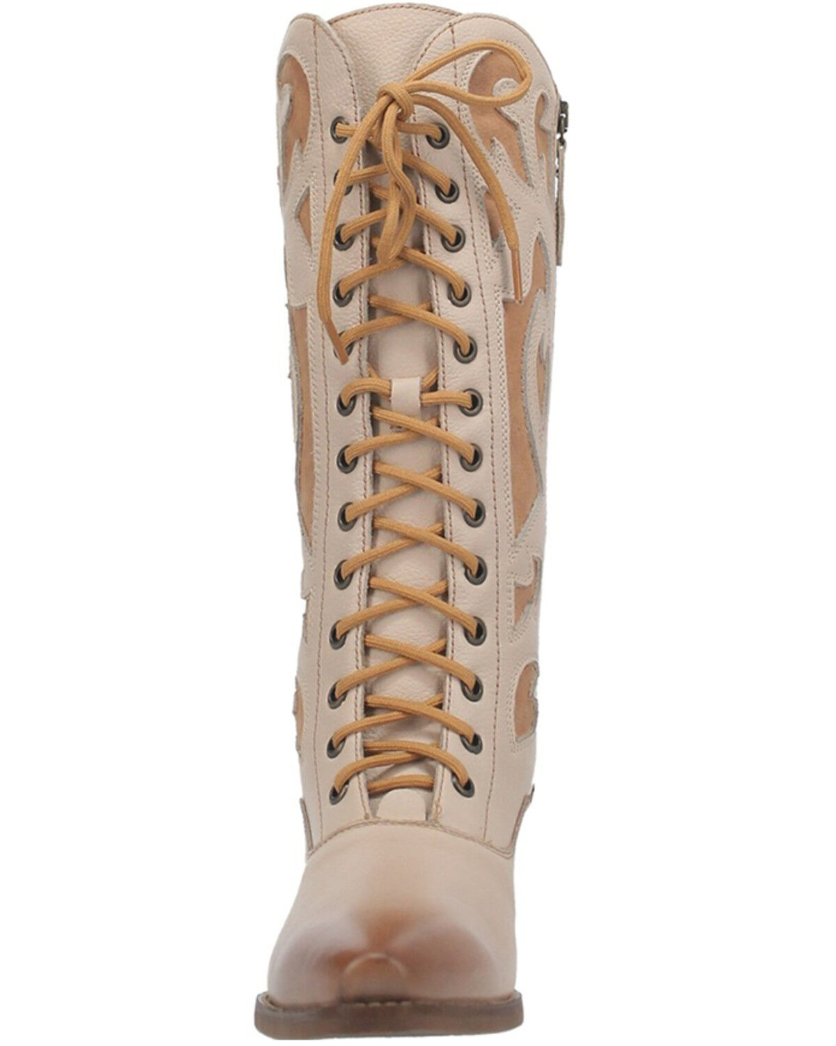 Image #4 - Dingo Women's San Miguel Lace-Up Western Boot - Snip Toe, Sand, hi-res
