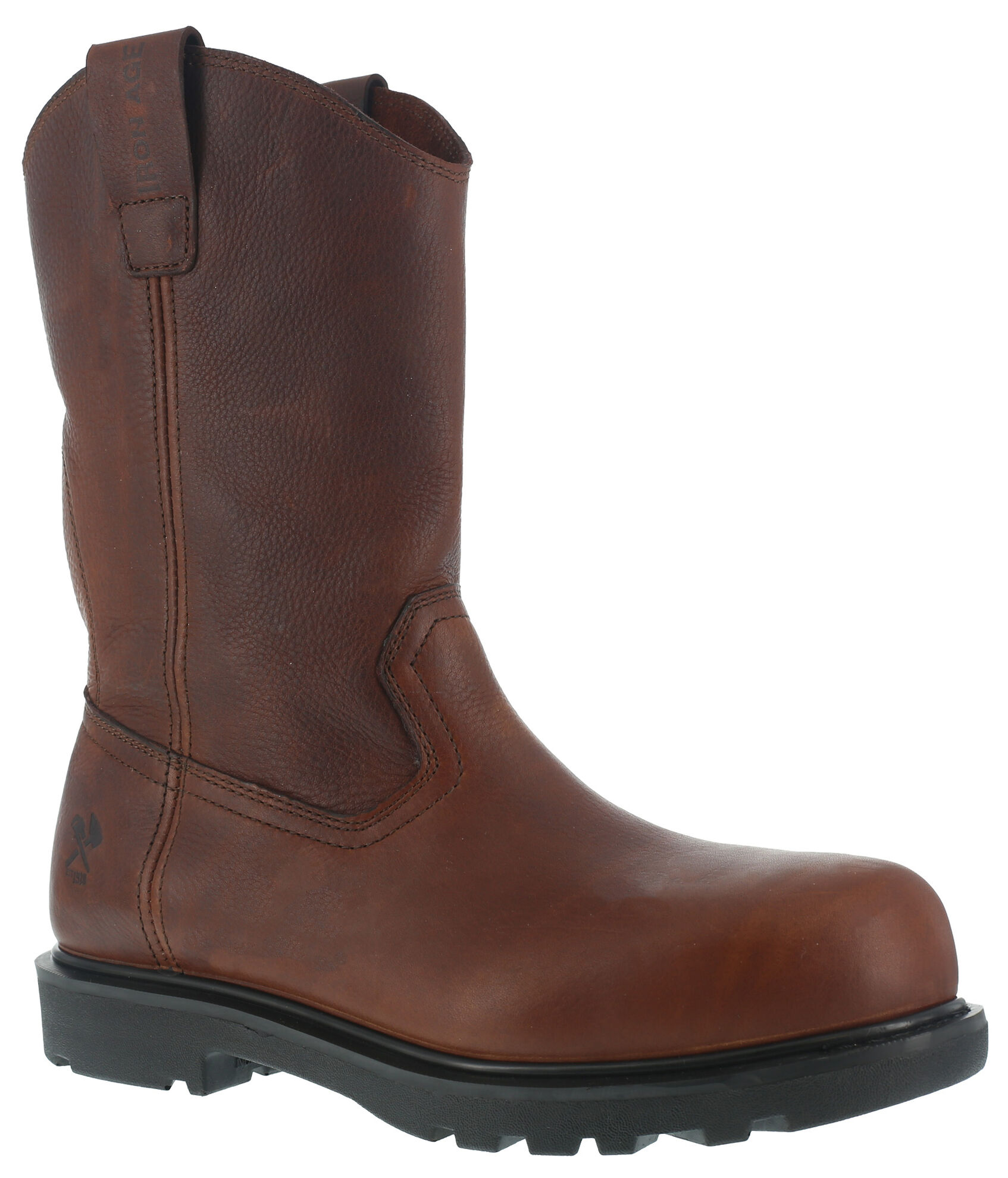 Image #1 - Iron Age Men's Hauler Wellington Work Boots - Composite Toe, Brown, hi-res