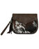 Tony Lama Women's Cowhide Wristlet, Black, hi-res