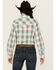 Image #4 - Wrangler Retro Women's Plaid Print Long Sleeve Snap Western Shirt, Teal, hi-res