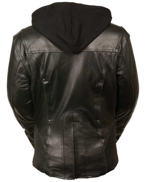 Image #3 - Milwaukee Leather Women's 3/4 Leather Jacket With Reflective Tribal Detail - 4X, Black, hi-res