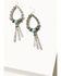 Image #1 - Idyllwind Women's Bellafonte Teardrop Scalloped Earrings, Silver, hi-res