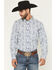 Image #1 - Cody James Men's Dagget 2.0 Paisley Print Long Sleeve Button-Down Stretch Western Shirt, Navy, hi-res