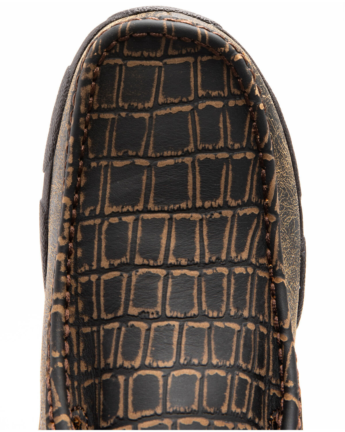 Image #6 - Twisted X Men's Caiman Print Driving Mocs - Moc Toe, Brown, hi-res
