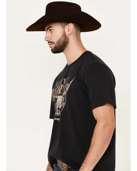 Image #2 - Wrangler Men's Boot Barn Exclusive Giddy Up Cowboy Short Sleeve T-Shirt, Black, hi-res