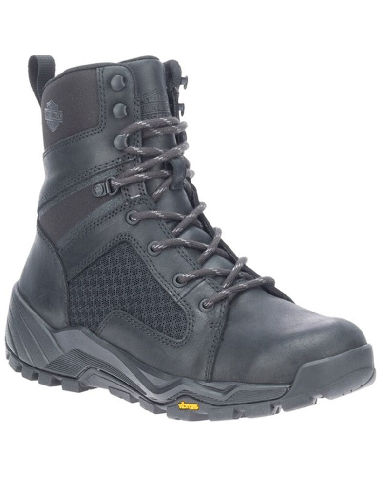 Harley Davidson Men's Walden Moto Boots, Black, hi-res