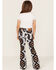 Ranch Dress'n Girls' Delrio Southwestern Print Super Flare Jeans, Black, hi-res