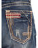 Image #2 - Tin Haul Men's Regular Joe Fit Red Deco Stitching Bootcut Jeans, Indigo, hi-res