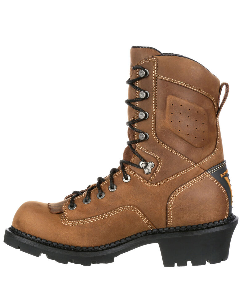 Georgia Boot Men's Comfort Core Waterproof Insulated Logger Boots - Composite Toe, Brown, hi-res
