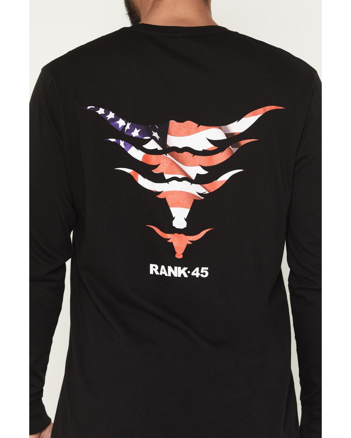 Image #4 - RANK 45&reg; Men's Stacked Long Sleeve Graphic T-Shirt, Black, hi-res