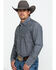 Rock & Roll Denim Men's Chambray Print Long Sleeve Western Shirt , , hi-res
