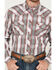 Image #2 - Cowboy Hardware Men's Hombre Plaid Print Long Sleeve Pearl Snap Western Shirt, Grey, hi-res