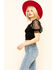 Image #3 - Jealous Tomato Women's Smocked Top, Black, hi-res