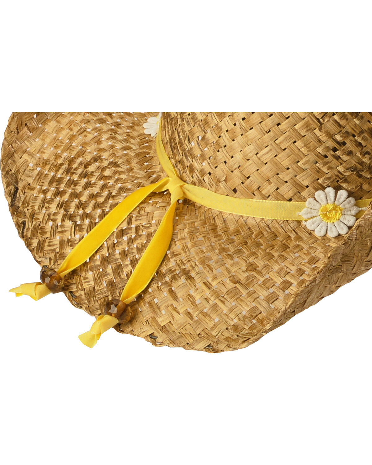 Image #4 - Shyanne Girls' Daisy Straw Cowboy Hat, Brown, hi-res