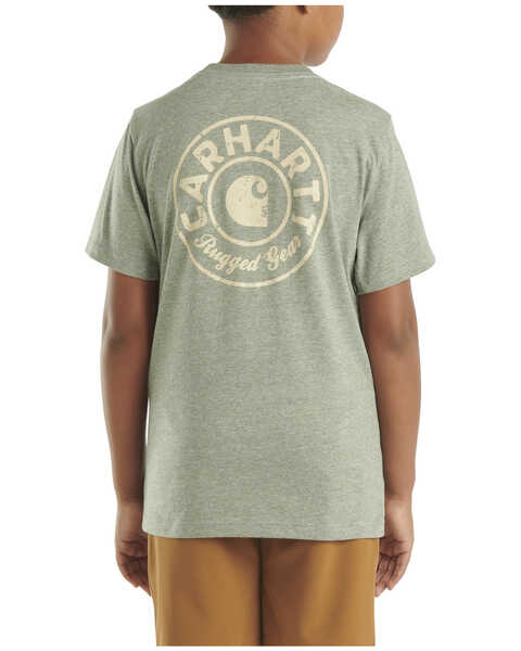 Carhartt Boys' Logo Short Sleeve Graphic T-Shirt , Dark Green, hi-res