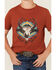 Image #3 - Rock & Roll Denim Boys' Steer Head Short Sleeve Graphic Tee, Rust Copper, hi-res