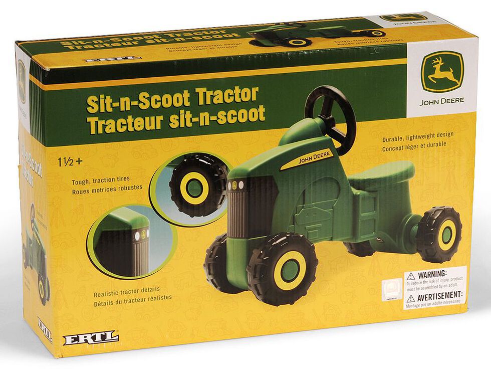 John Deere Sit N Scoot Riding Tractor Toy, Green, hi-res