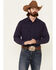 Wrangler Retro Premium Men's Solid Long Sleeve Button-Down Western Shirt , Blue, hi-res