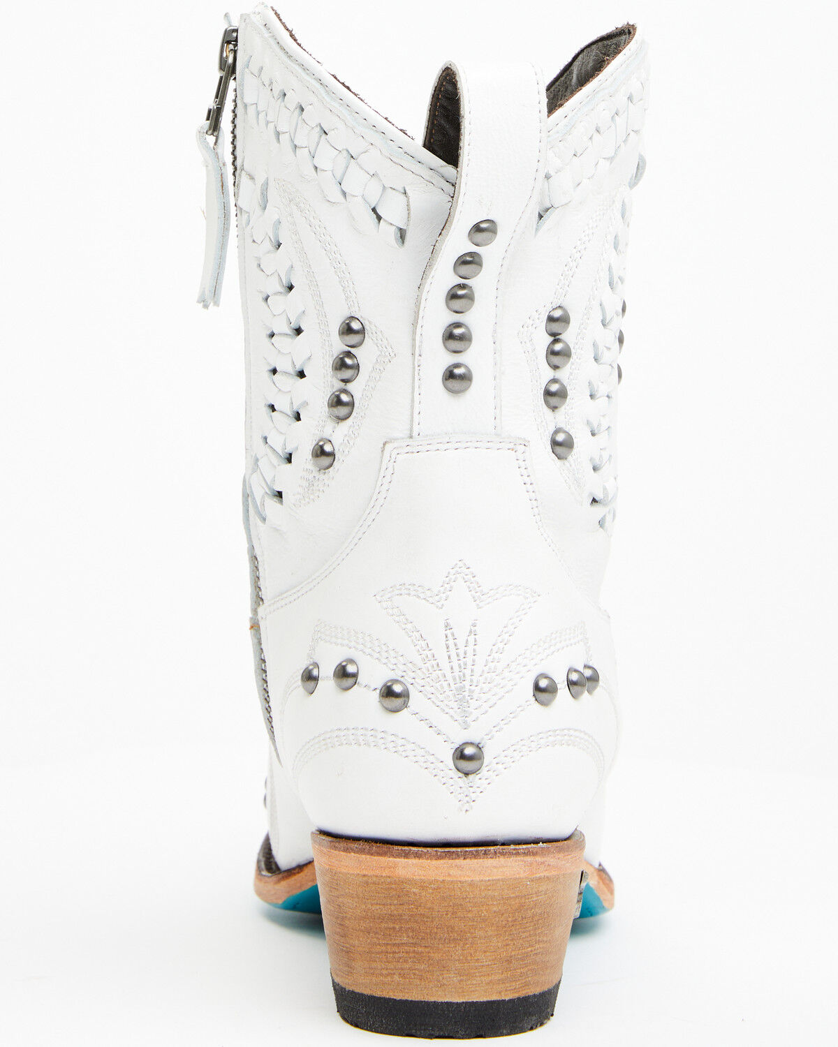 Image #5 - Lane Women's Cossette Western Booties - Snip Toe, White, hi-res