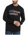 Image #1 - Wolverine Men's Americana Worker Logo Long Sleeve Work T-Shirt, Black, hi-res