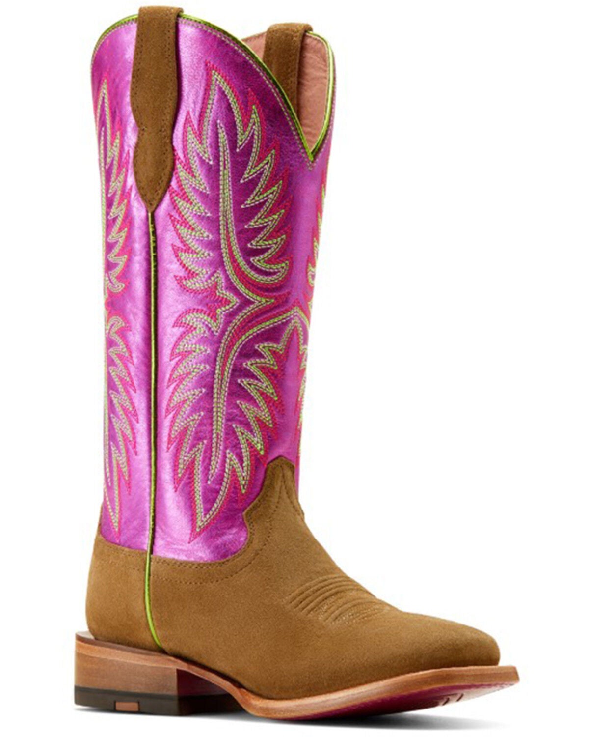 Ariat Women's Frontier Calamity Jane Western Boots - Broad Square Toe, Brown, hi-res