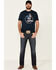 Cody James Men's Navy Star Grab Eagle Graphic Short Sleeve T-Shirt , Navy, hi-res