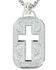 Montana Silversmiths Men's Western Lace Cross Token Necklace, Silver, hi-res