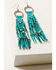 Image #1 - Idyllwind Women's Nora Lane Suede Fringe Earrings, Turquoise, hi-res