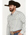 Image #2 - Cody James Men's La Cabana Striped Long Sleeve Western Snap Shirt, Green, hi-res
