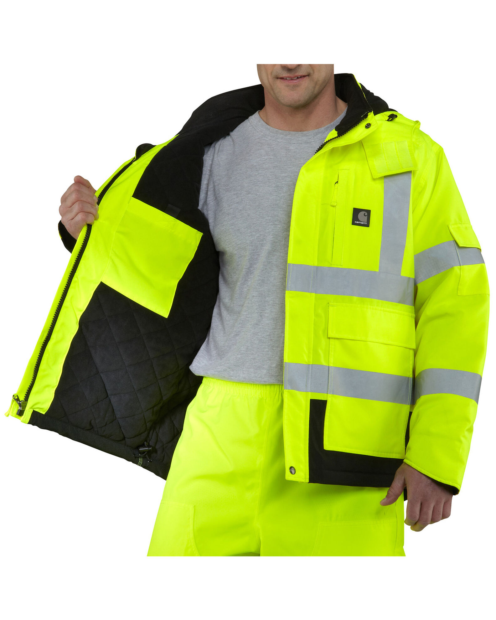 Image #5 - Carhartt Men's High Visibility Water Repellent Sherwood Work Jacket, , hi-res